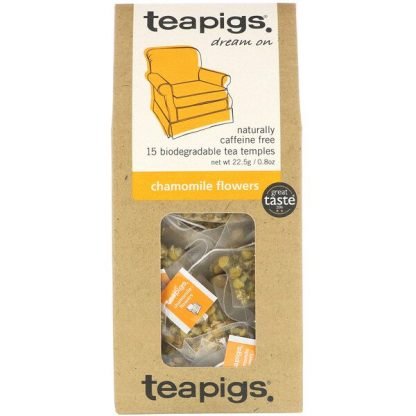 TeaPigs, Dream On, Chamomile Flowers, Caffeine Free, 15 Tea Temples, 0.8 oz (22.5 g) (Discontinued Item)