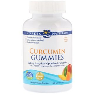 Nordic Naturals, クルクミングミ、マンゴー、200 mg、グミ60個