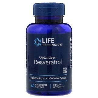 Life Extension, 最適化済レスベラトロール、60ベジタリアンカプセル