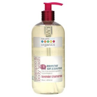 Nature's Baby Organics, シャンプー & ボディウォッシュ, ラベンダー・カモミール, 16 オンス (473.2 ml)
