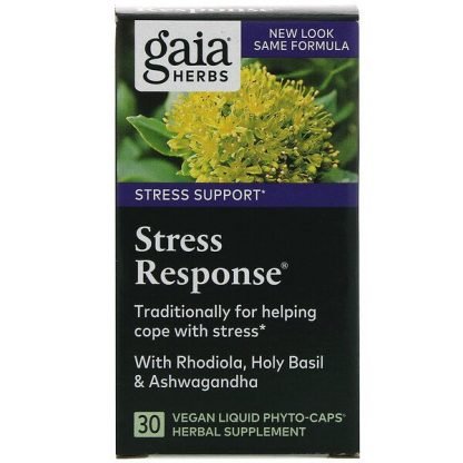 Gaia Herbs, Stress Response（ストレスリスポンス）、ヴィーガンLiquid Phyto-Caps（液体フィトカプセル）30粒