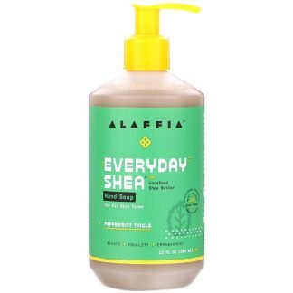 Alaffia, ハンドソープ、 ペパーミントティングル、 12 fl oz (354 ml)