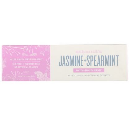Schmidt's Naturals, Tooth + Mouth Paste, Jasmine + Spearmint, 4.7 oz (133 g)