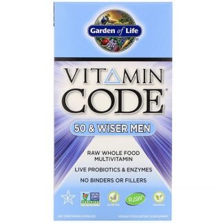 Garden of Life, Vitamin Code, 50 & Wiser Men, 240 Vegetarian Capsules