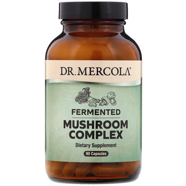 Dr. Mercola, 発酵マッシュルームコンプレックス、カプセル90粒