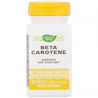 Nature's Way, Beta Carotene, 25,000 IU, 100 Softgels