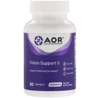 Advanced Orthomolecular Research AOR, ビジョンサポートII、ソフトジェル60粒