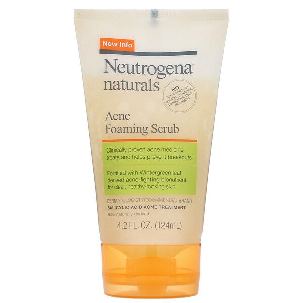Neutrogena, Naturals, Acne Foaming Scrub, 4.2 fl oz (124 ml)