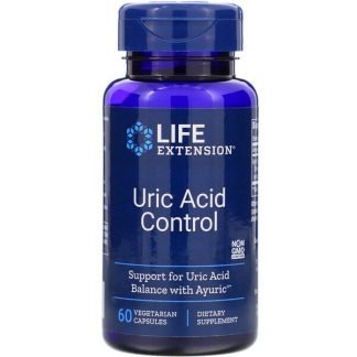Life Extension, 尿酸コントロール、ベジタリアンカプセル60個