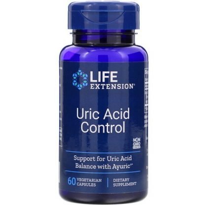 Life Extension, 尿酸コントロール、ベジタリアンカプセル60個