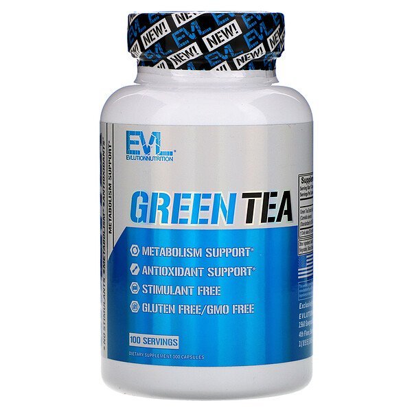 EVLution Nutrition, Green Tea, 100 Capsules