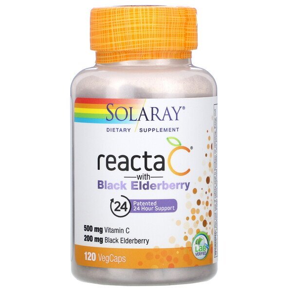 Solaray, Reacta C with Black Elderberry, 120 VegCaps