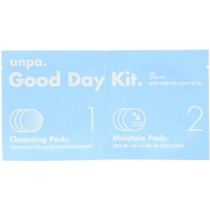Unpa., グッドデイキット、クレンジングパッド＆モイスチャーパッド、6品入り
