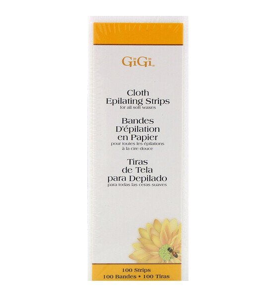 Gigi Spa, ソフトワックス用布脱毛ストリップ、小、100本