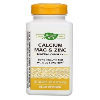 Nature's Way, Calcium, Mag & Zinc, Mineral Complex, 765  mg, 250 Capsules