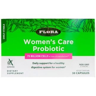 Flora, ウィメンズケア・プロバイオティック、常温保存可能、30カプセル