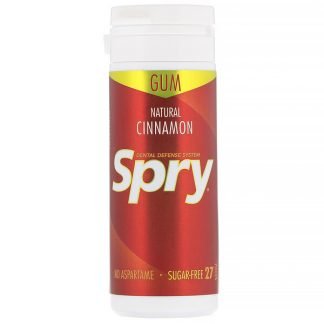 Xlear, Spry Chewing Gum, Cinnamon, Sugar Free, 27 Pieces