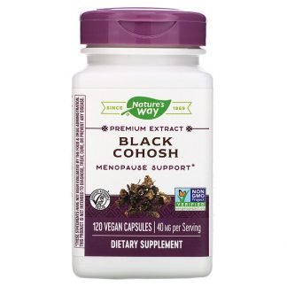 Nature's Way, Black Cohosh, 40 mg, 120 Vegan Capsules