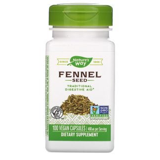 Nature's Way, Fennel Seed, 480 mg, 100 Vegan Capsules