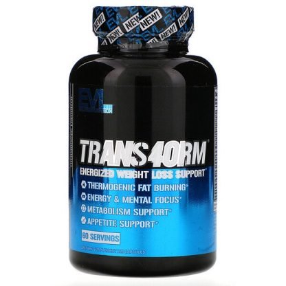 EVLution Nutrition, Trans4orm（トランスフォーム）、エナジャイズドウェイトロスサポート、カプセル120粒