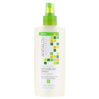 Andalou Naturals, エキゾチックマルラオイル、もつれた髪をほぐすシルキースムーススプレー、242ml