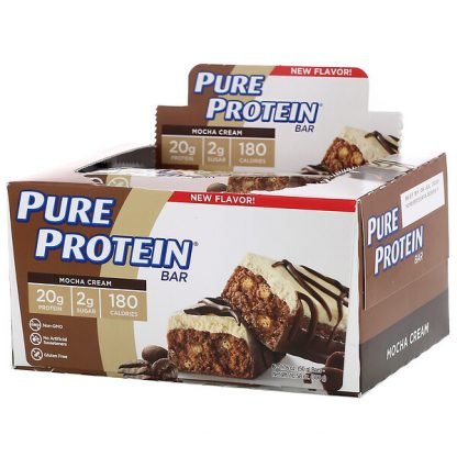 Pure Protein, モカクリームバー、6本、各50 g（1.76 oz）