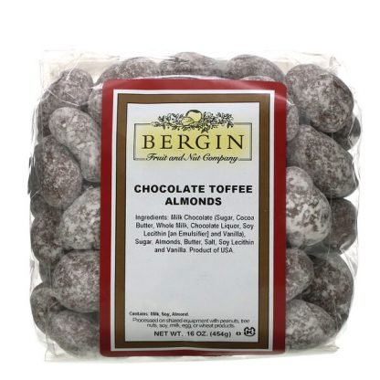 Bergin Fruit and Nut Company, Chocolate Toffee Almonds, 16 oz (454 g)