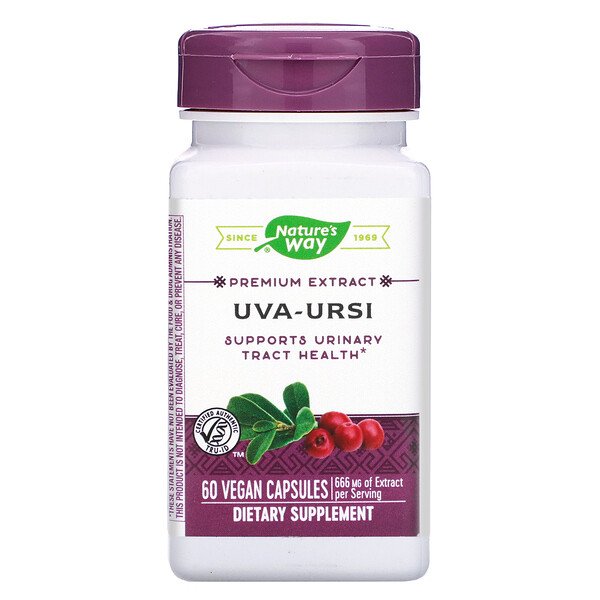 Nature's Way, ウワウルシ、666mg、ヴィーガンカプセル60粒