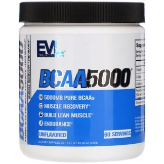 EVLution Nutrition, BCAA5000、プレーン、300g（10.58オンス）