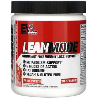 EVLution Nutrition, LeanMode（リーンモード）、刺激剤無添加ファットバーナー、フルーツポンチ、153g（5.40オンス）