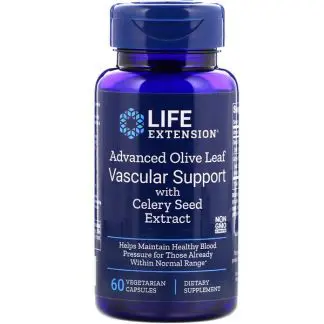 Life Extension, セロリ種子エキス配合 アドバンストオリーブリーフバスキュラーサポート、ベジタリアンカプセル60粒