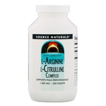 Source Naturals, L-アルギニンL-シトルリン複合体, 1,000 mg, 240錠