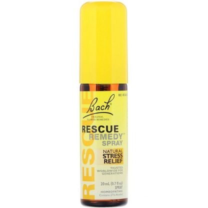 Bach, オリジナルフラワーレメディ、レスキューレメディスプレー、0.7液量オンス（20ml）