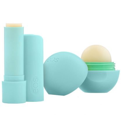 EOS, 100％天然シアリップバーム、スイートミント、2個入り、11 g（0.39 oz）