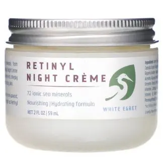 White Egret Personal Care, レチノール・ナイトクリーム、2 液体 オンス（59 ml）
