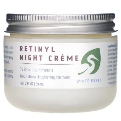 White Egret Personal Care, レチノール・ナイトクリーム、2 液体 オンス（59 ml）