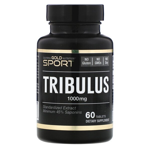 California Gold Nutrition, トリビュラス、標準化エキス、サポニン含有量45%以上、1,000mg、60粒