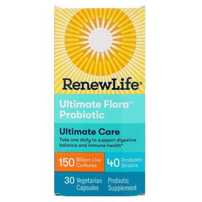 Renew Life, Ultimate Care, Ultimate Flora Probiotic, 150 Billion Live Cultures, 30 Vegetarian Capsules