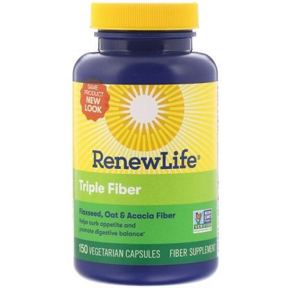 Renew Life, Triple Fiber, 150 Vegetarian Capsules