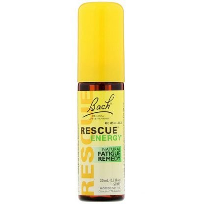 Bach, オリジナルフラワーレメディース、レスキューエナジー、天然疲労回復薬、0.7 fl oz (20 ml)