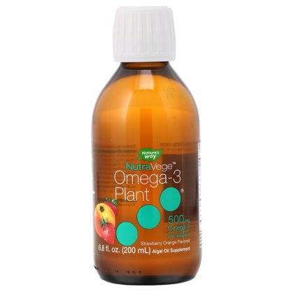Ascenta, NutraVege（ナチュラベジ）、オメガ-3プラント、ストロベリーオレンジの香り、500mg、200ml（6.8fl oz）