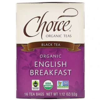 Choice Organic Teas, オーガニック、 イングリッシュブレックファスト、 ブラック ティー、 16ティーバッグ、 1.1 oz (32 g)