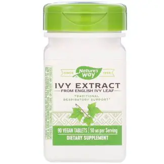 Nature's Way, アイビーエキス、50mg、ヴィーガンタブレット90粒