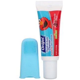 Orajel, Elmo Tooth & Gum Cleanser, Fluoride-Free, 3-24 Months, Fruity Fun, 0.7 oz (19.8 g)