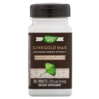 Nature's Way, Ginkgoldマックス、120 mg、60錠