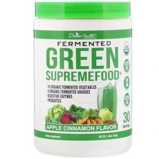 Divine Health, Fermented Green Supremefood, Apple Cinnamon, 7.40 oz (210 g)