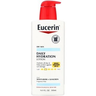 Eucerin, Daily Hydration Lotion, SPF 15, Fragrance Free, 16.9 fl oz (500 ml)