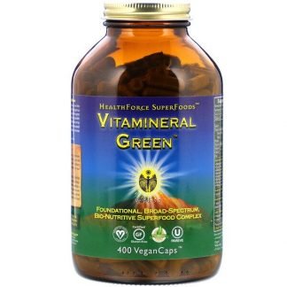 HealthForce Superfoods, Vitemineral Green（ビタミネラルグリーン）、バージョン5.5、ヴィーガンカプセル400粒