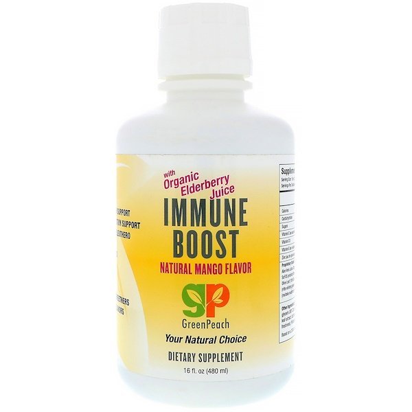 GreenPeach, Immune Boost, Natural Mango Flavor, 16 fl oz (480 ml)