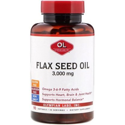 Olympian Labs, Flax Seed Oil, 3,000 mg, 90 Softgels
